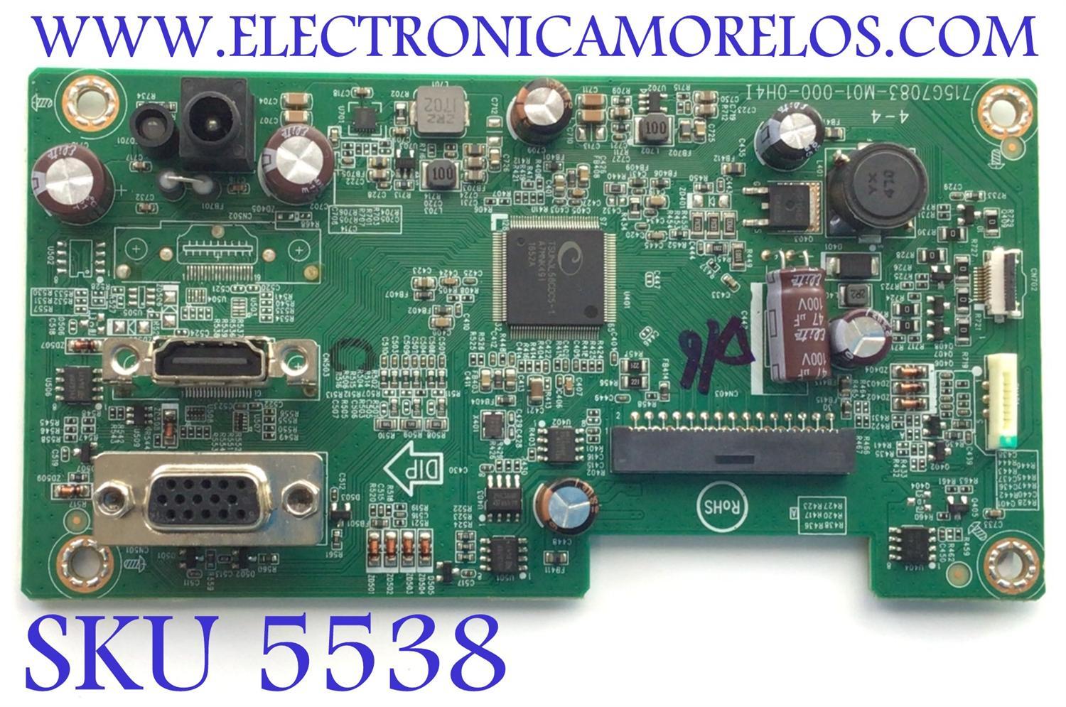 MAIN PARA MONITOR HP / NUMERO DE PARTE FGCB0HP005 / 715G7083-M01-000-0H4I / 72EB2420LM0174 / PANEL LM215WF3 (S2)(L2) / MODELO HSTND-5071-L